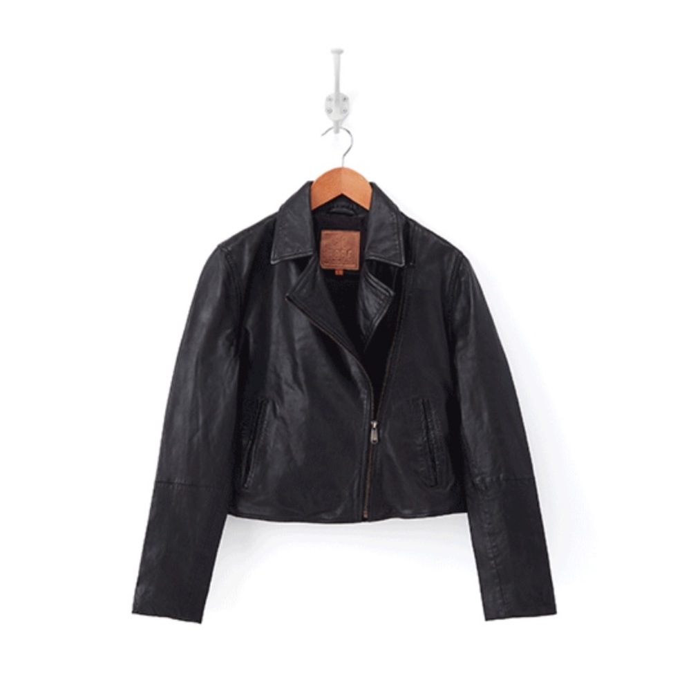 HOBO Black Leather Moto Jacket.               *100% Genuine Leather* NWT! - Picture 2 of 4